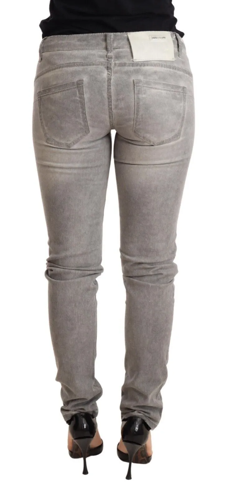 Acht   Washed Cotton Slim Fit blue Women Trouser Women's Jeans