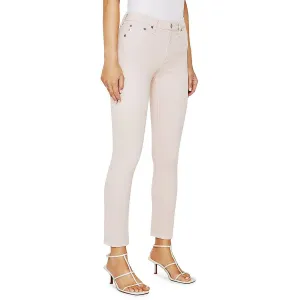Adriano Goldschmied Womens Solid Cotton Straight Leg Jeans