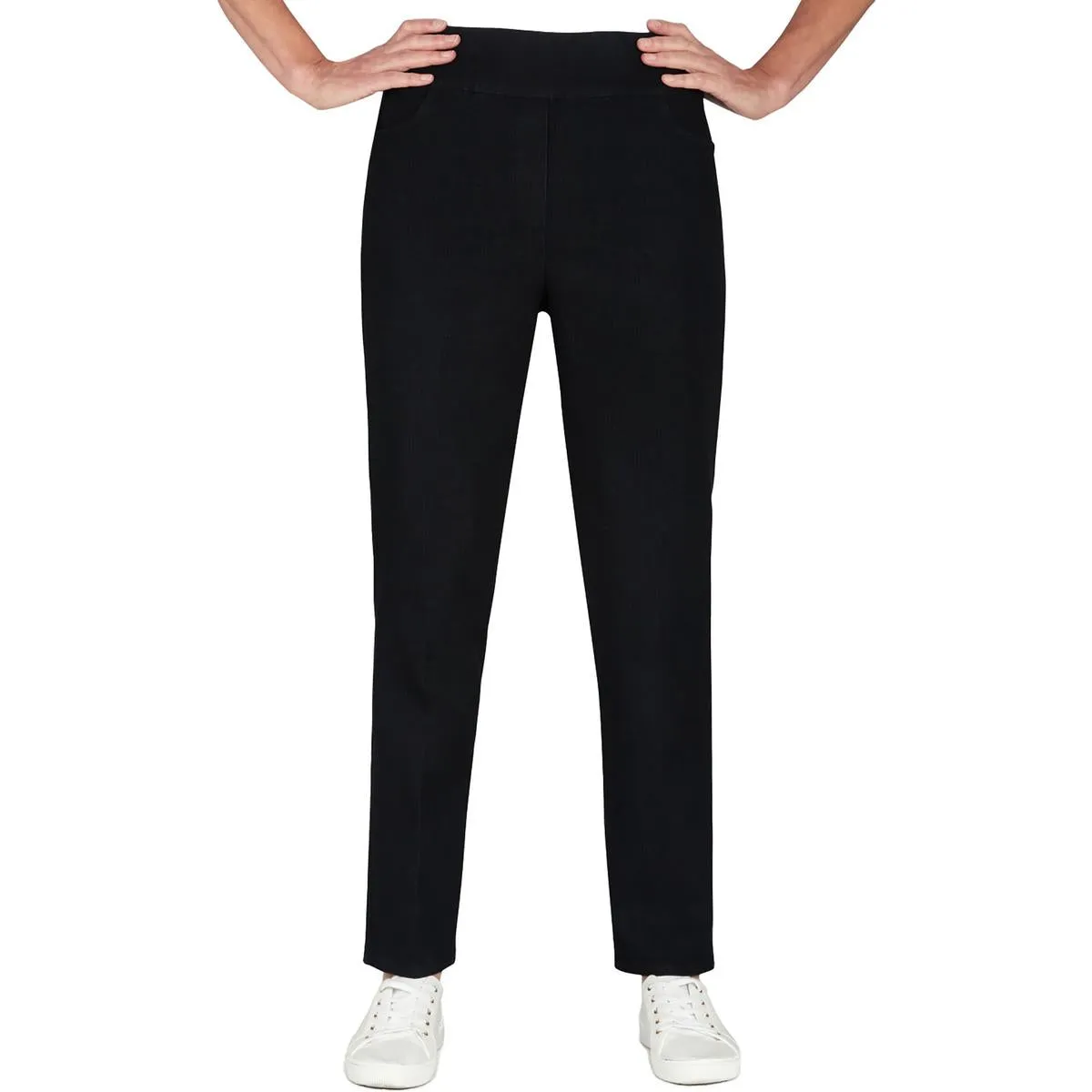 Alfred Dunner Womens Petites Mid Rise Modern Fit Straight Leg Jeans