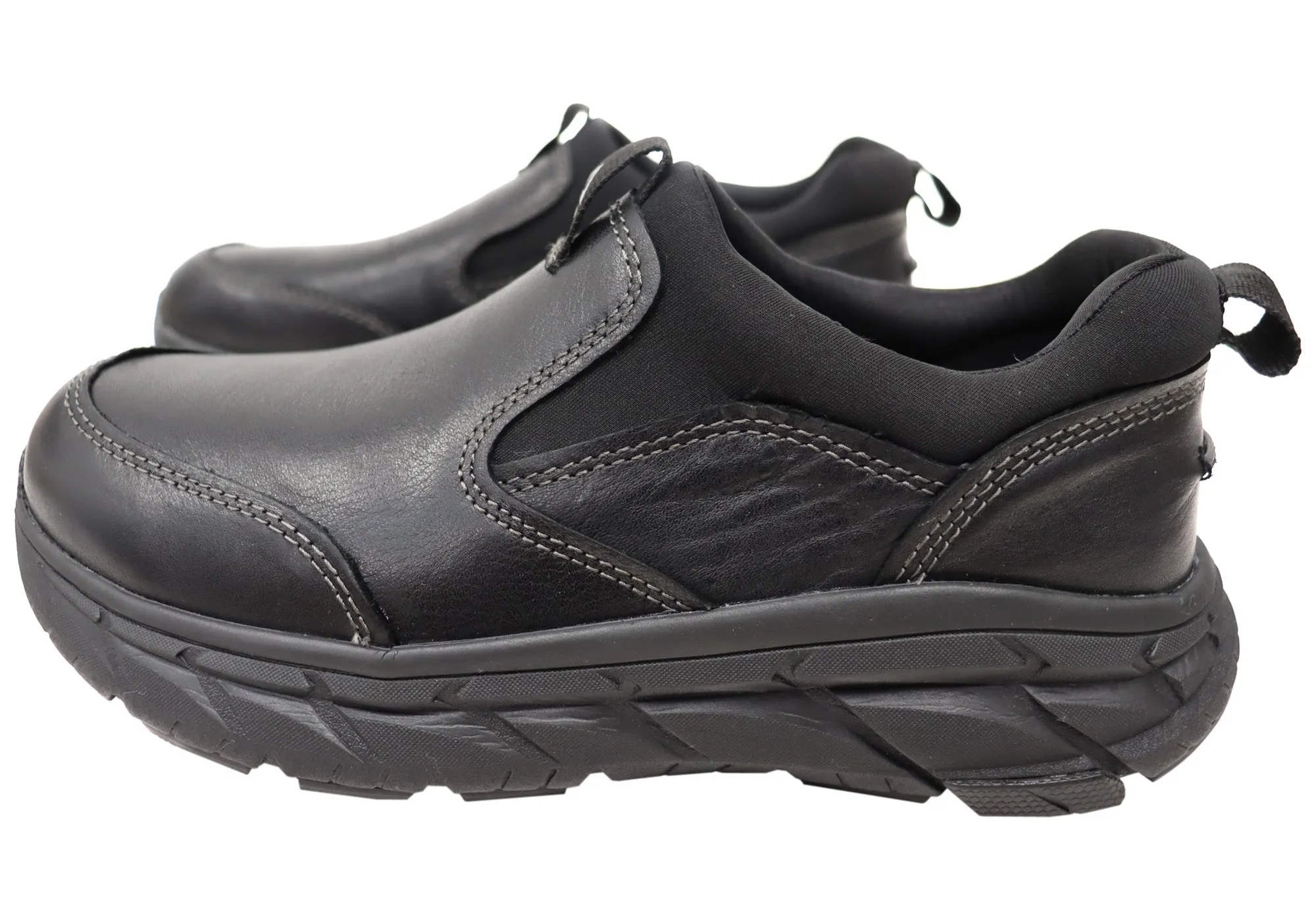 Align Protech Valent Mens Leather Wide Fit Arch Support Sneakers Align Shoes