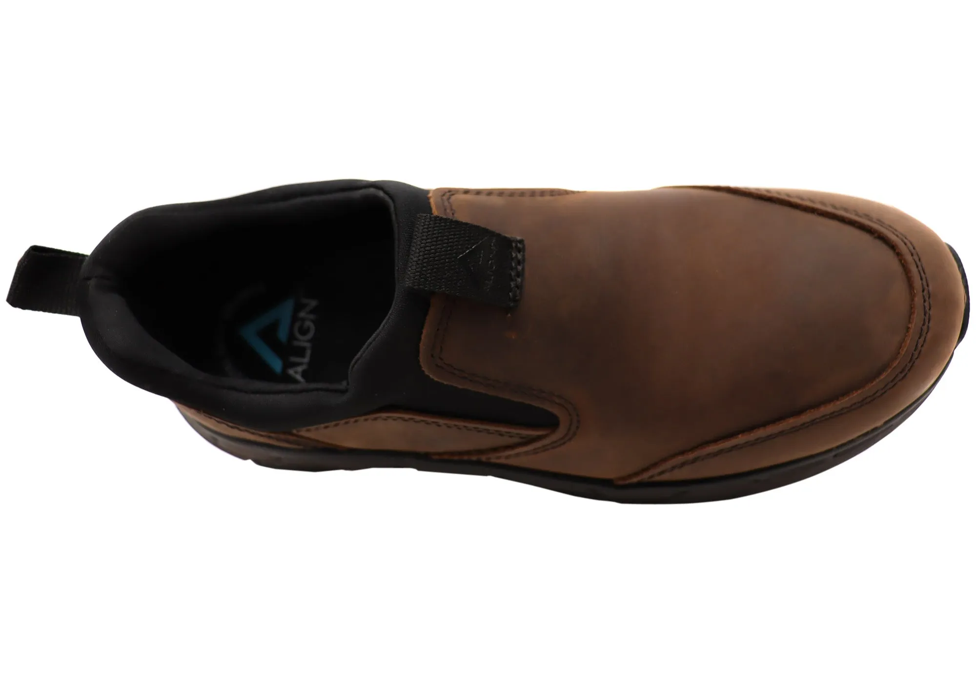 Align Protech Valent Mens Leather Wide Fit Arch Support Sneakers Align Shoes