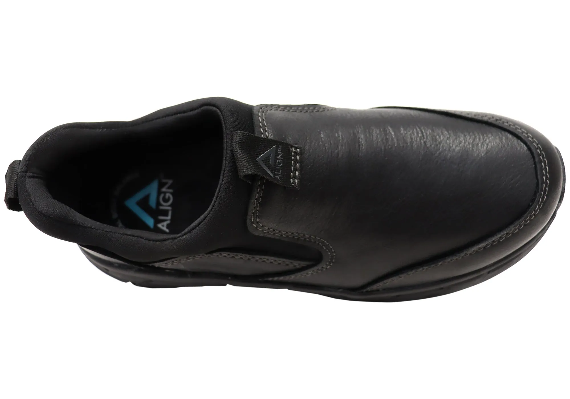 Align Protech Valent Mens Leather Wide Fit Arch Support Sneakers Align Shoes