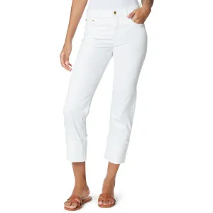 Anne Klein Womens Denim Stretch Low-Rise Cropped Jeans