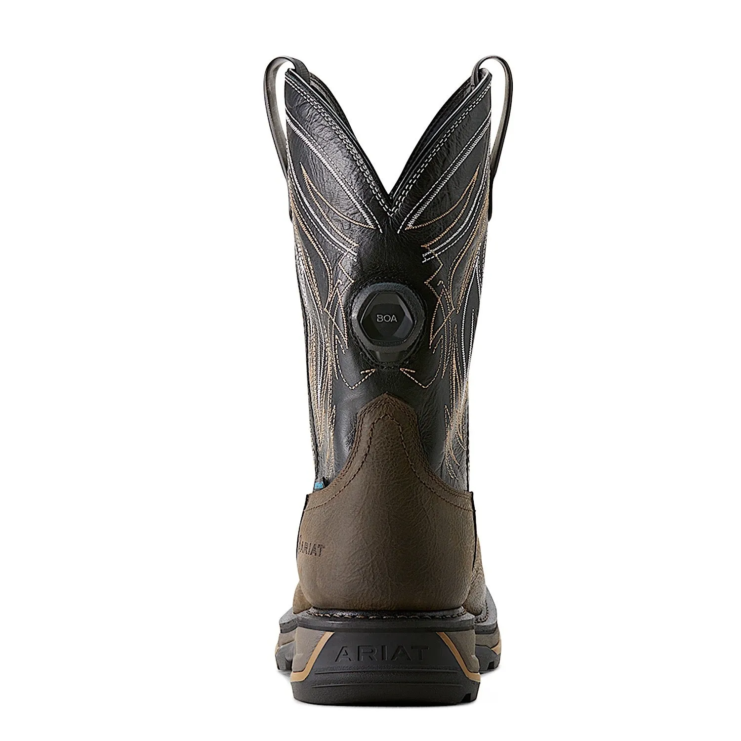 Ariat Men's H20 Big Rig Boa Work Boot - Iron Coffee/Black Ariat Shoes