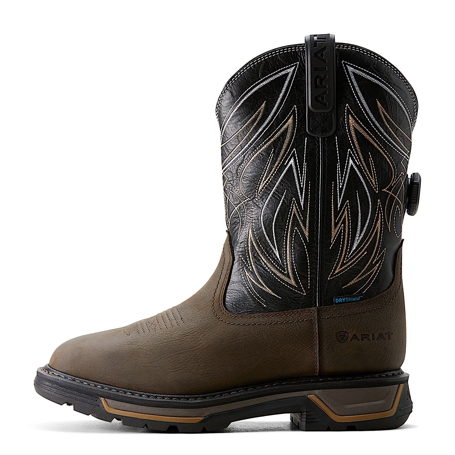 Ariat Men's H20 Big Rig Boa Work Boot - Iron Coffee/Black Ariat Shoes