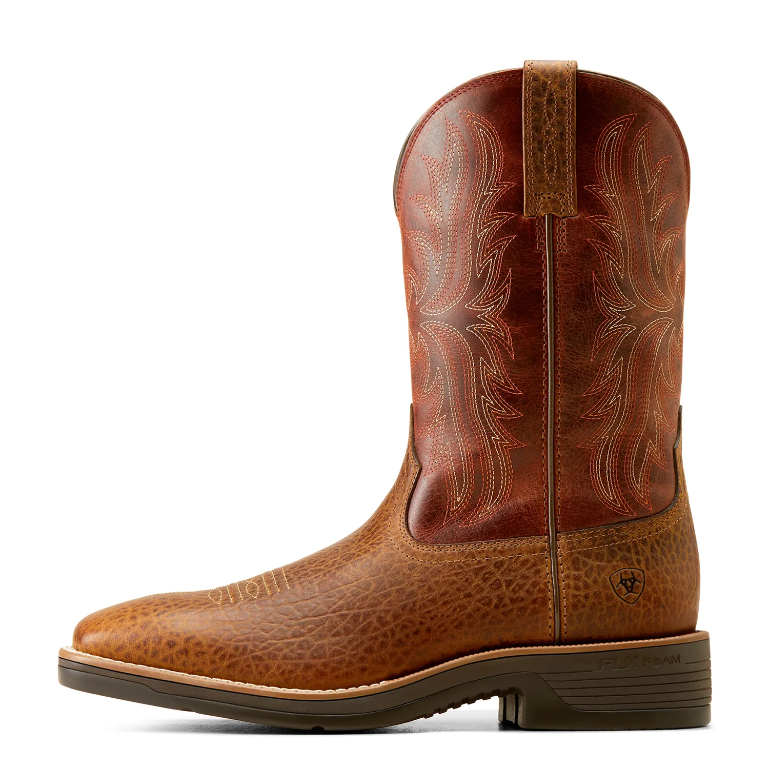Ariat Men's Ridgeback Boot Tan Bull Emboss/Orange Rust Ariat Shoes