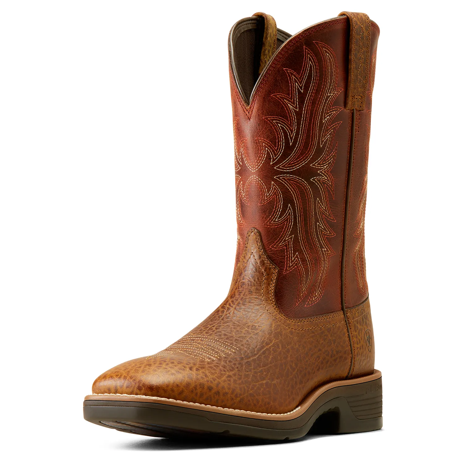 Ariat Men's Ridgeback Boot Tan Bull Emboss/Orange Rust Ariat Shoes
