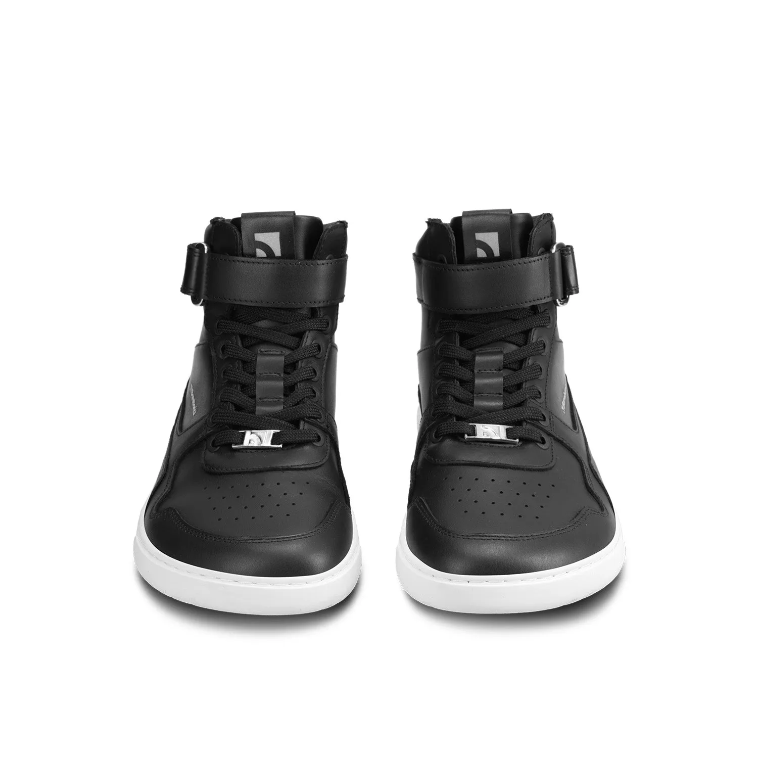 Barefoot Sneakers Barebarics Zing - High Top - Black & White - Leather Shoes_Be Lenka_Footwear