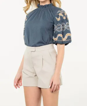 Becca Top In Denim Blue