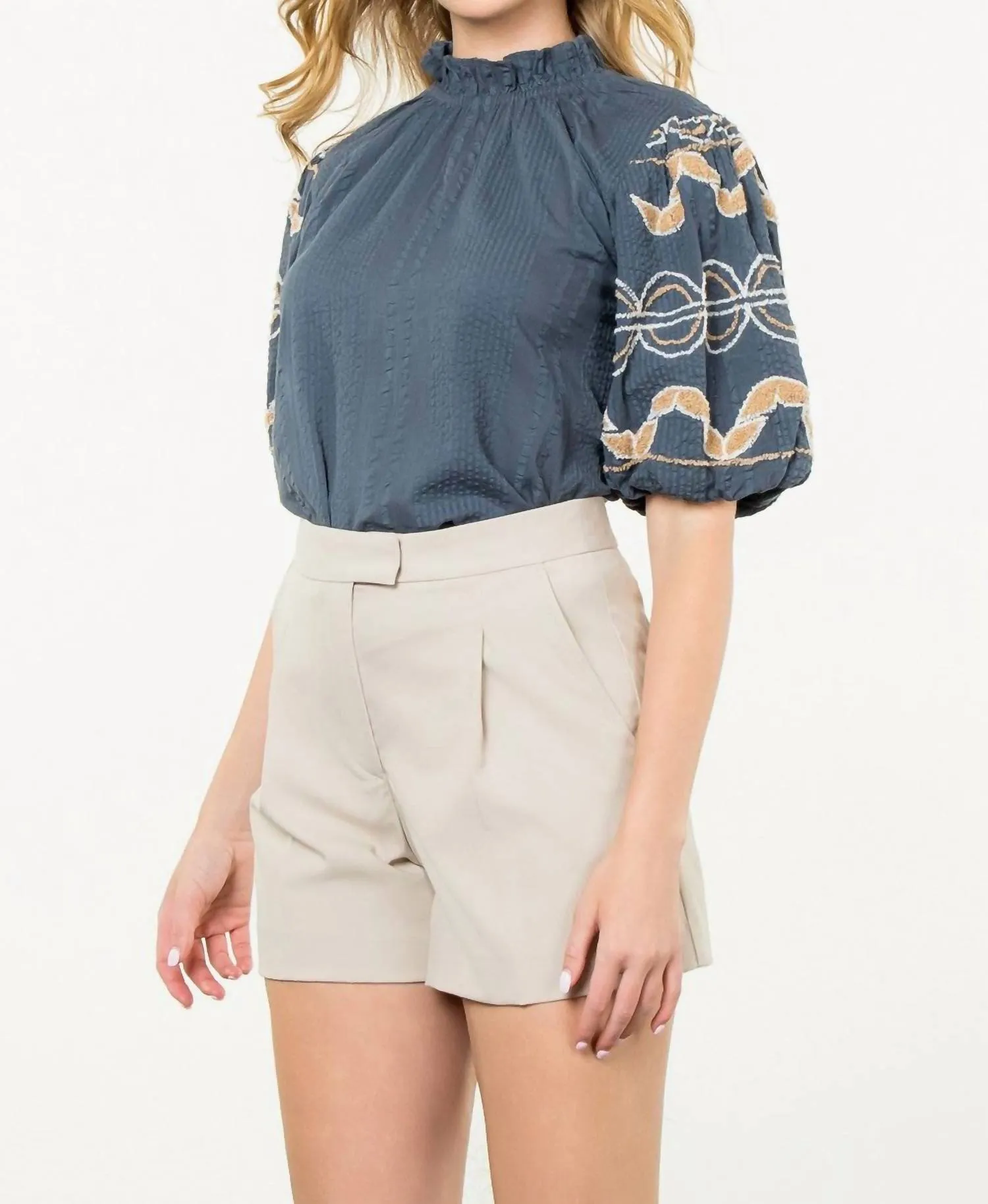 Becca Top In Denim Blue