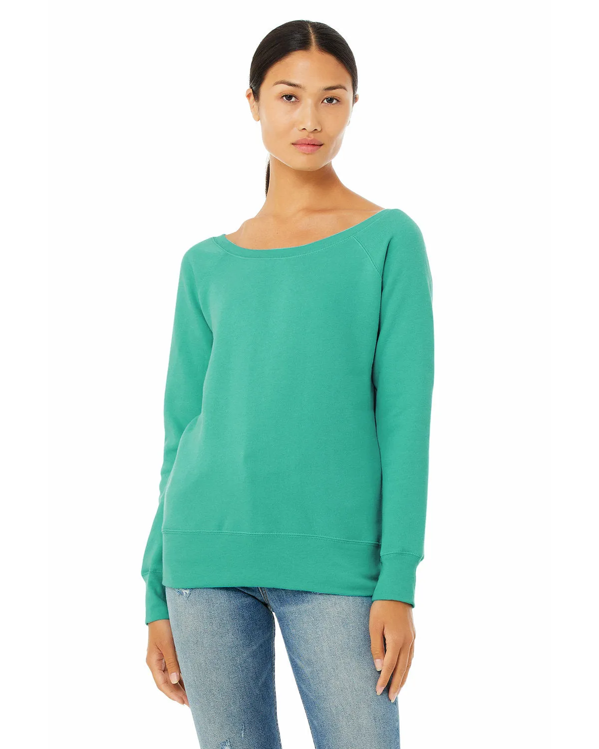 Bella   Canvas 7501 Ladies' Sponge Fleece Wide Neck Sweatshirt