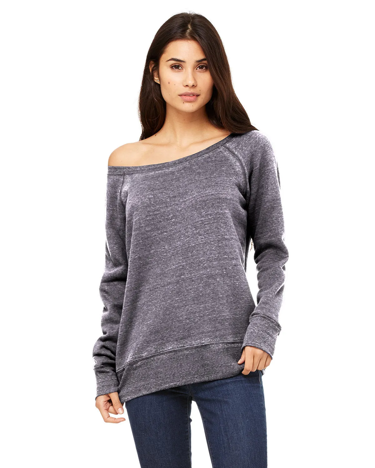 Bella   Canvas 7501 Ladies' Sponge Fleece Wide Neck Sweatshirt