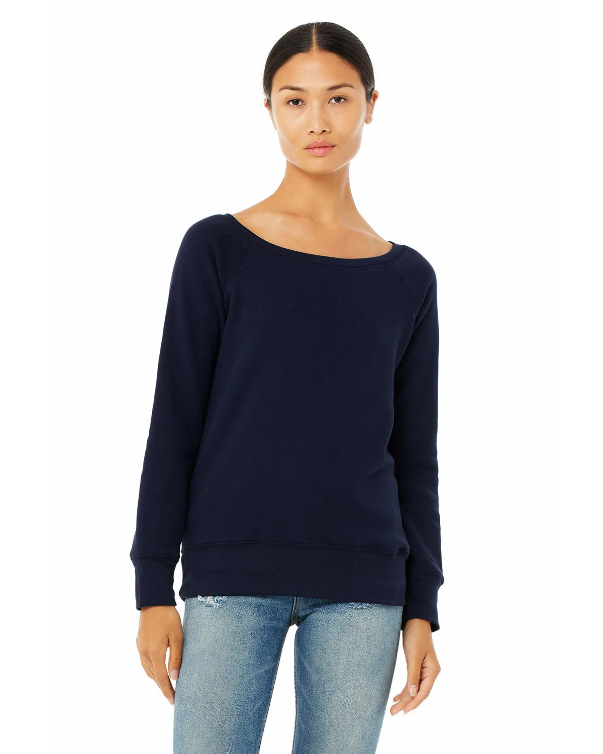 Bella   Canvas 7501 Ladies' Sponge Fleece Wide Neck Sweatshirt