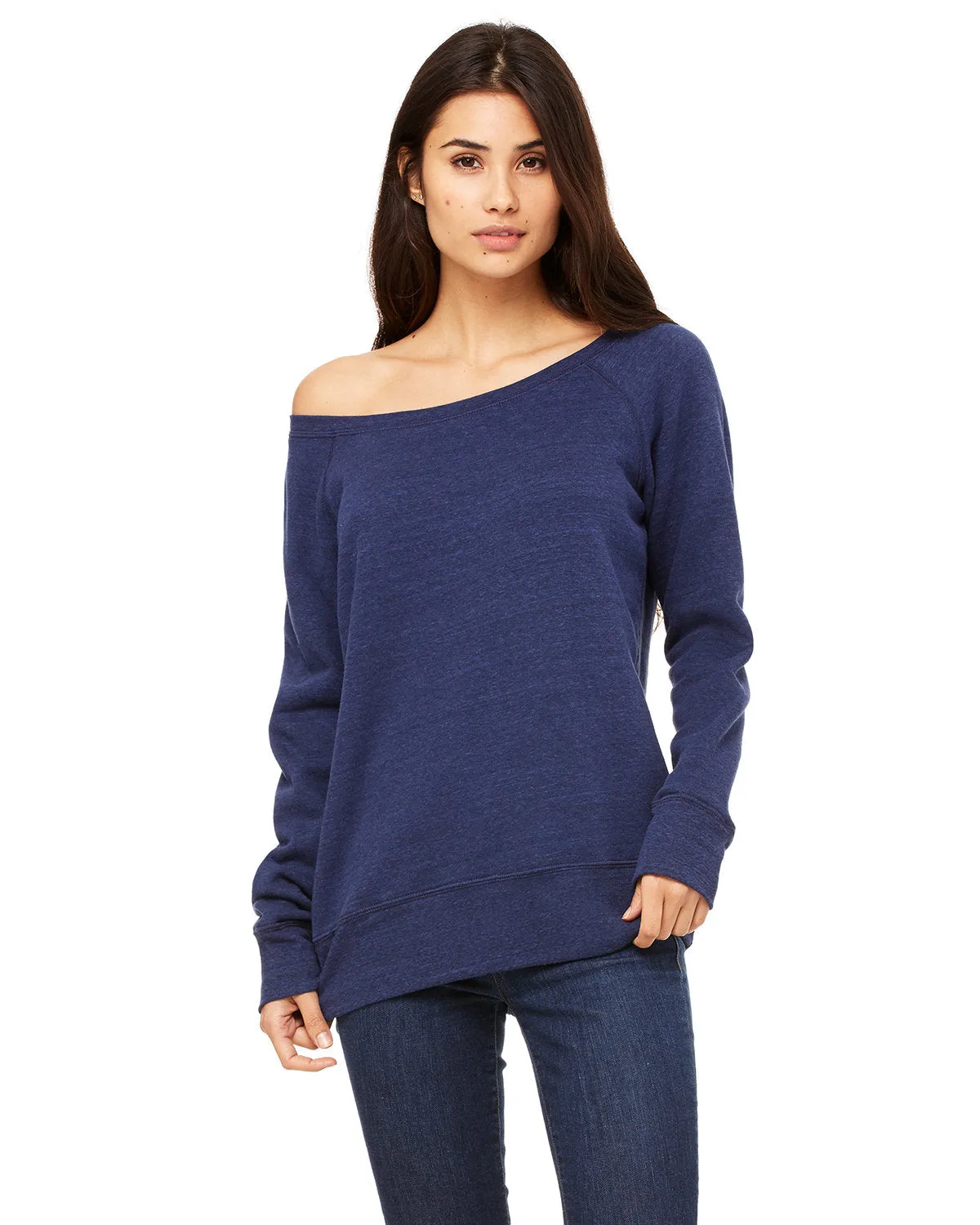 Bella   Canvas 7501 Ladies' Sponge Fleece Wide Neck Sweatshirt