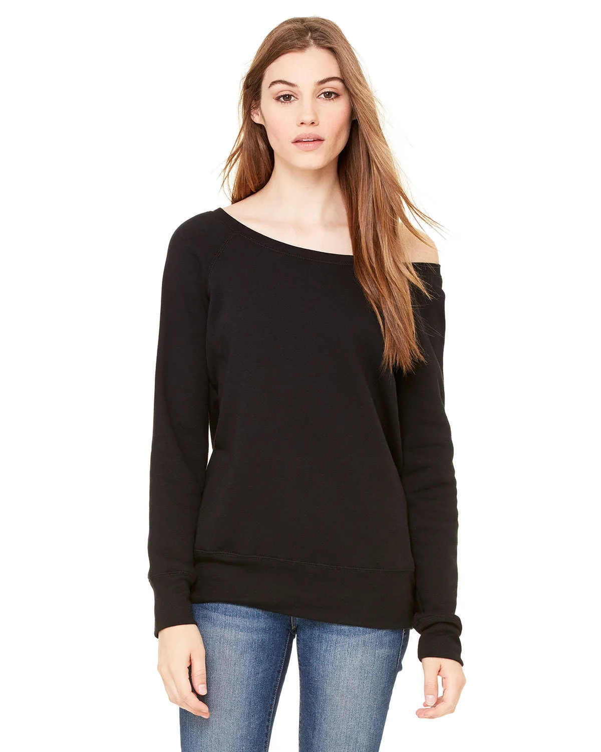 Bella   Canvas 7501 Ladies' Sponge Fleece Wide Neck Sweatshirt