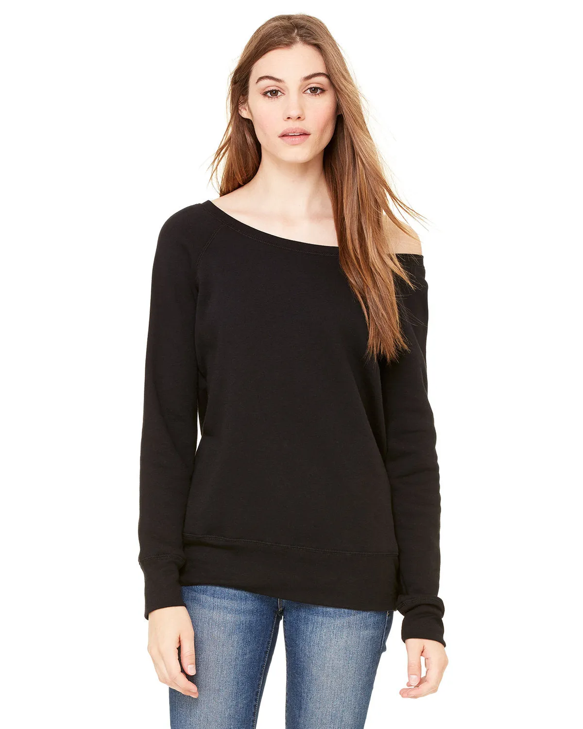 Bella   Canvas 7501 Ladies' Sponge Fleece Wide Neck Sweatshirt