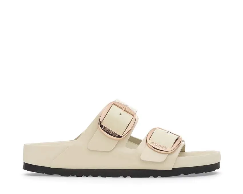 Birkenstock Arizona Big Buckle Natural Leather Patent Shoes_Birkenstock