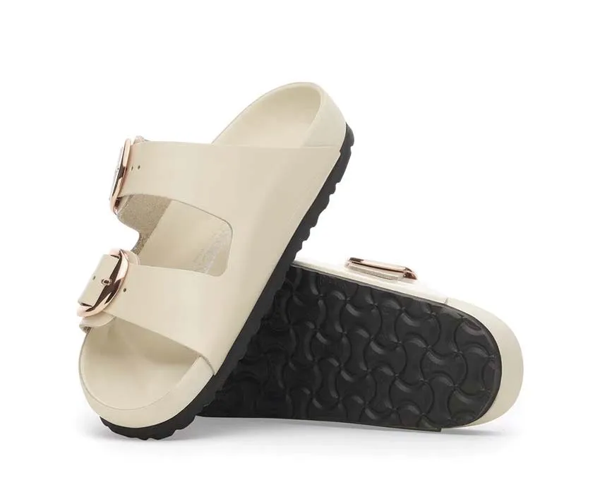 Birkenstock Arizona Big Buckle Natural Leather Patent Shoes_Birkenstock