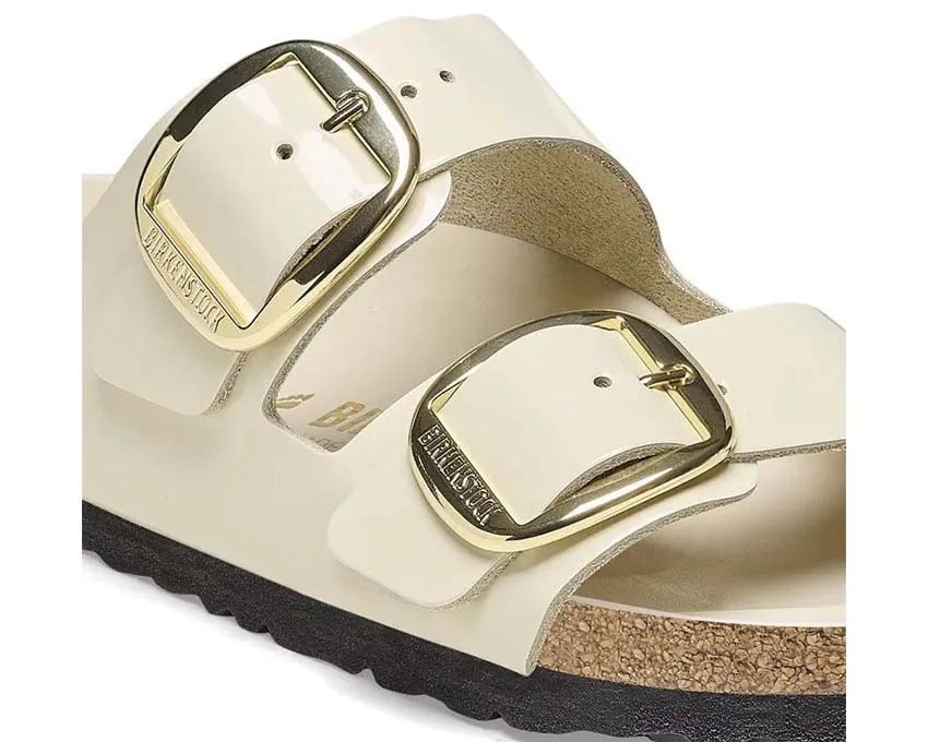 Birkenstock Arizona Big Buckle Natural Leather Patent Shoes_Birkenstock
