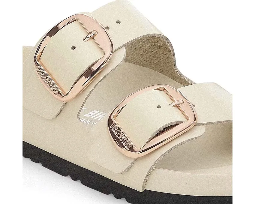 Birkenstock Arizona Big Buckle Natural Leather Patent Shoes_Birkenstock