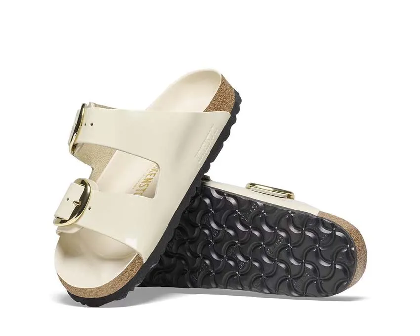 Birkenstock Arizona Big Buckle Natural Leather Patent Shoes_Birkenstock