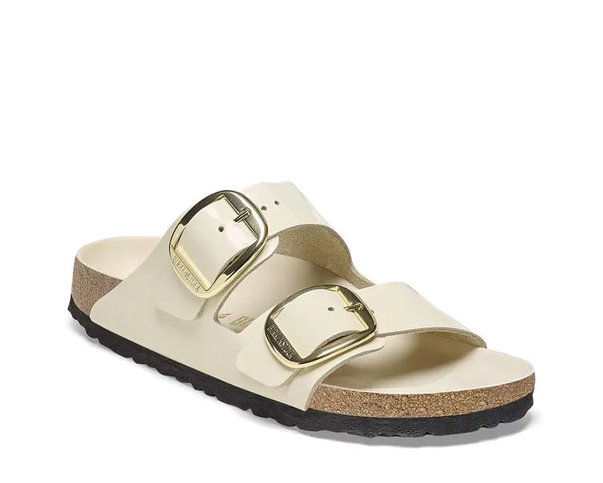 Birkenstock Arizona Big Buckle Natural Leather Patent Shoes_Birkenstock