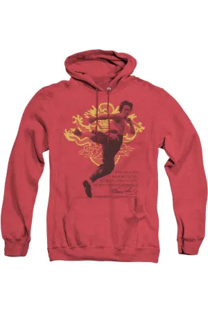 Bruce Lee Immortal Dragon Adult Heather Hoodie