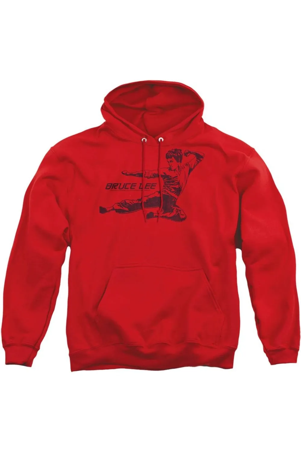 Bruce Lee Line Kick Adult Pull Over Hoodie