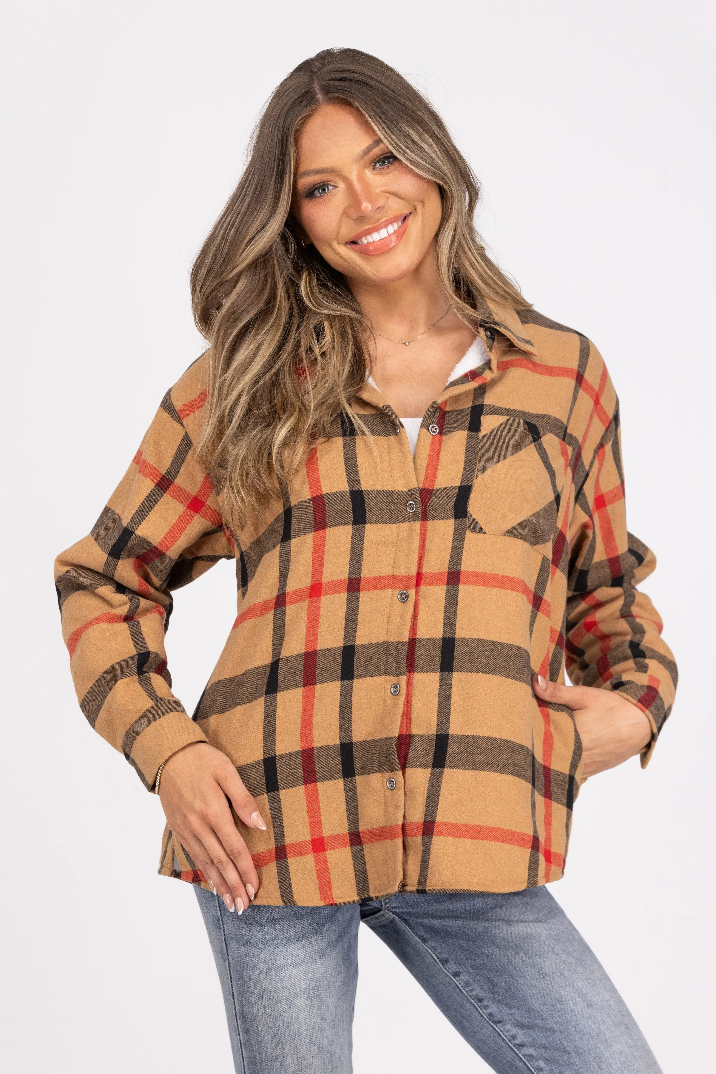 Can You Hack It Women's Oversized Plaid Shacket