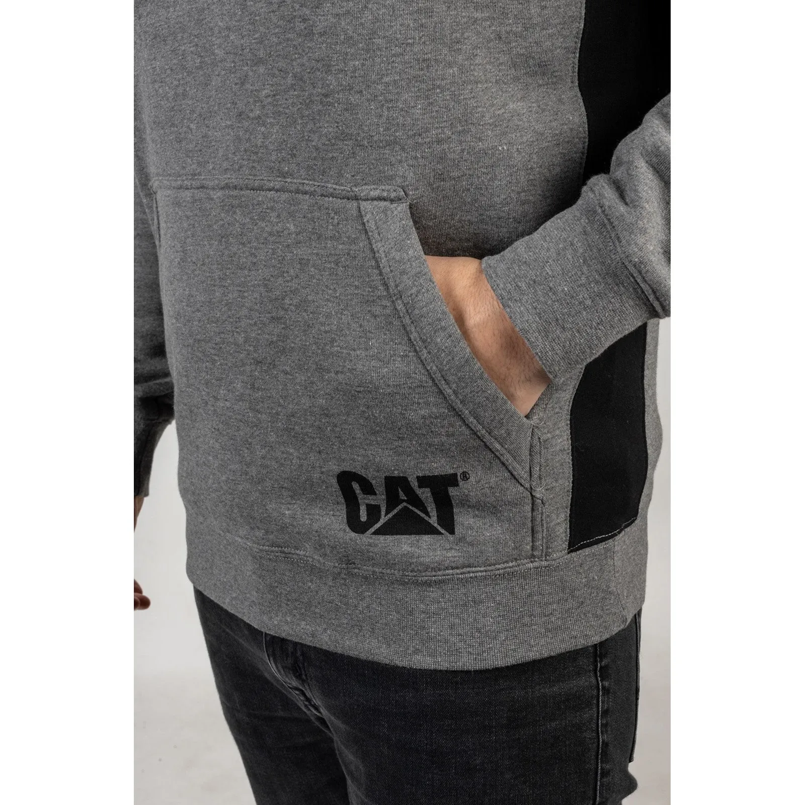 Caterpillar Logo Panel Hooded Sweatshirt Caterpillar