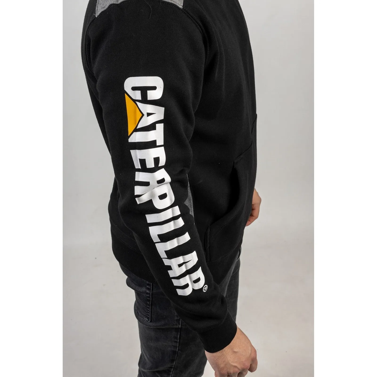 Caterpillar Logo Panel Hooded Sweatshirt Caterpillar