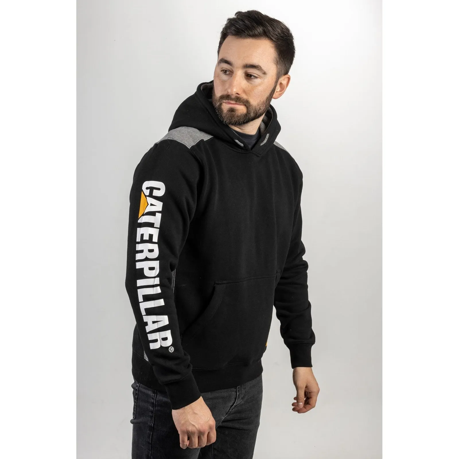Caterpillar Logo Panel Hooded Sweatshirt Caterpillar