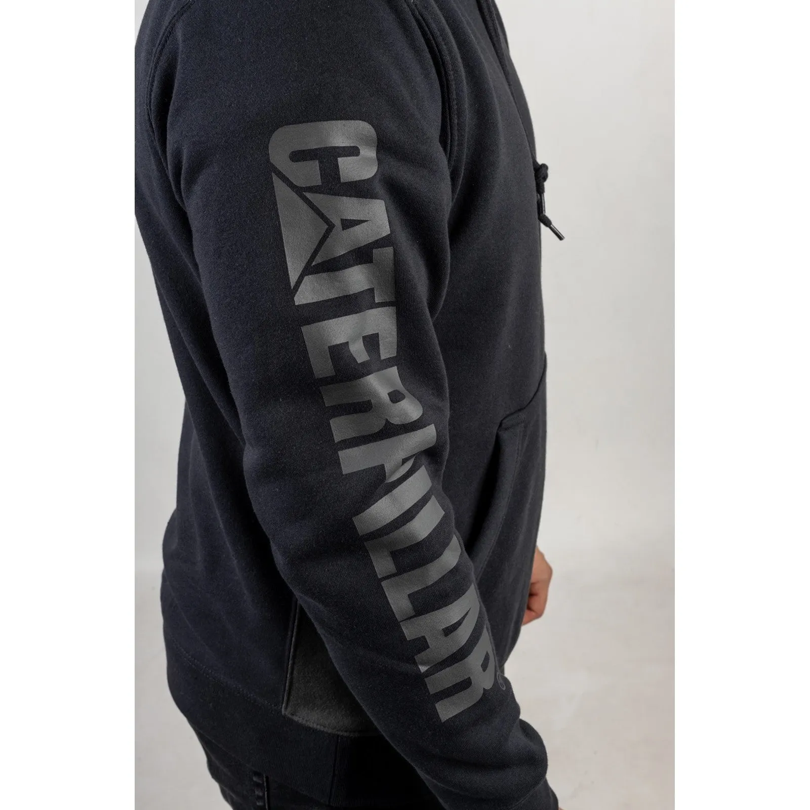 Caterpillar Logo Panel Hooded Sweatshirt Caterpillar