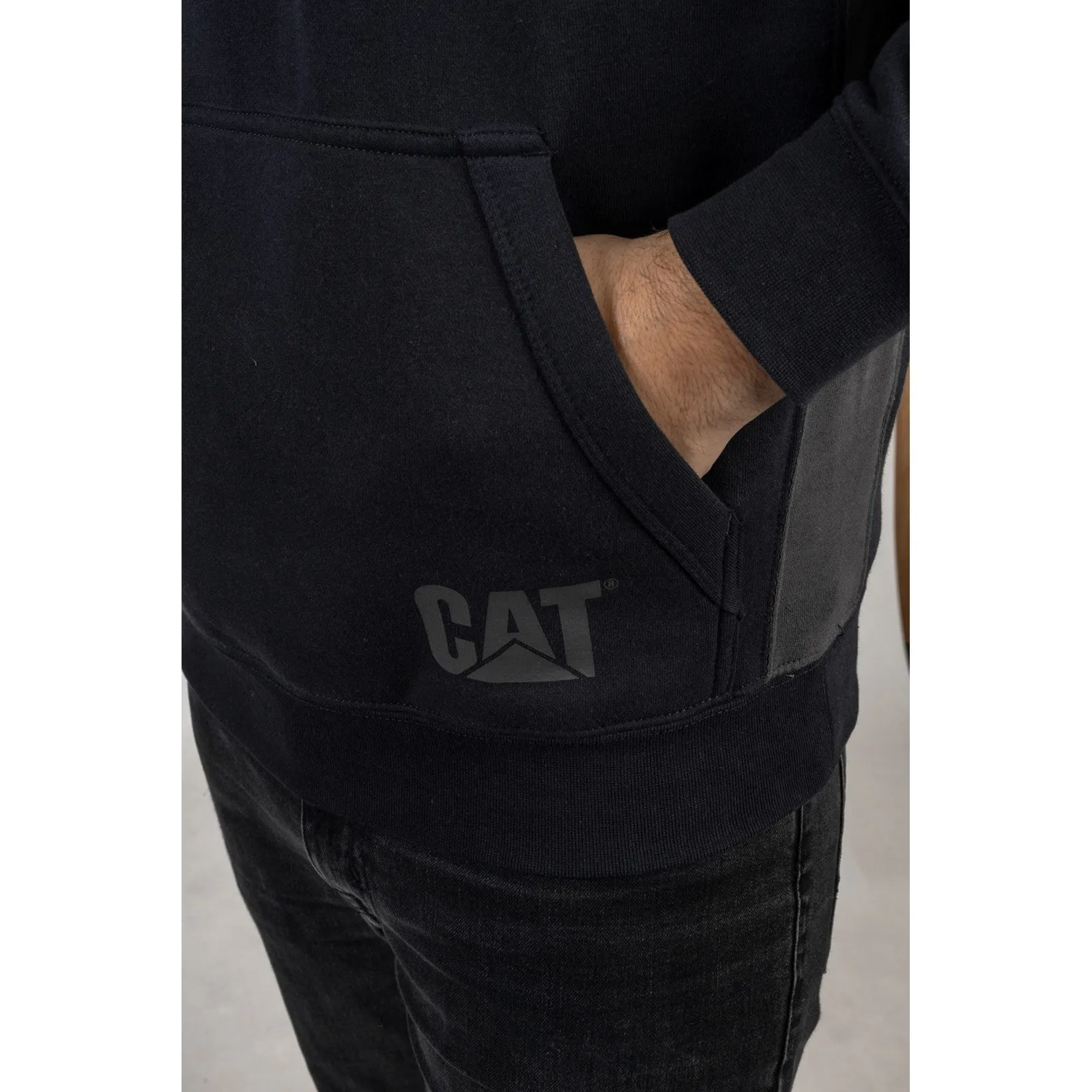 Caterpillar Logo Panel Hooded Sweatshirt Caterpillar