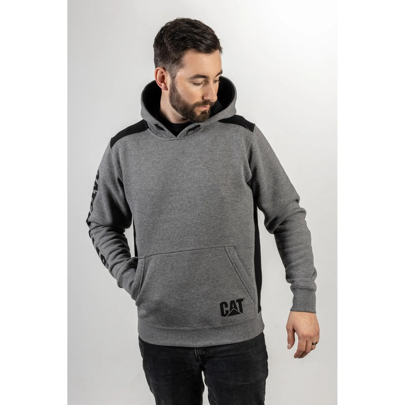 Caterpillar Logo Panel Hooded Sweatshirt Caterpillar