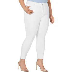 Celebrity Pink Womens Plus High Rise Rolled Skinny Jeans