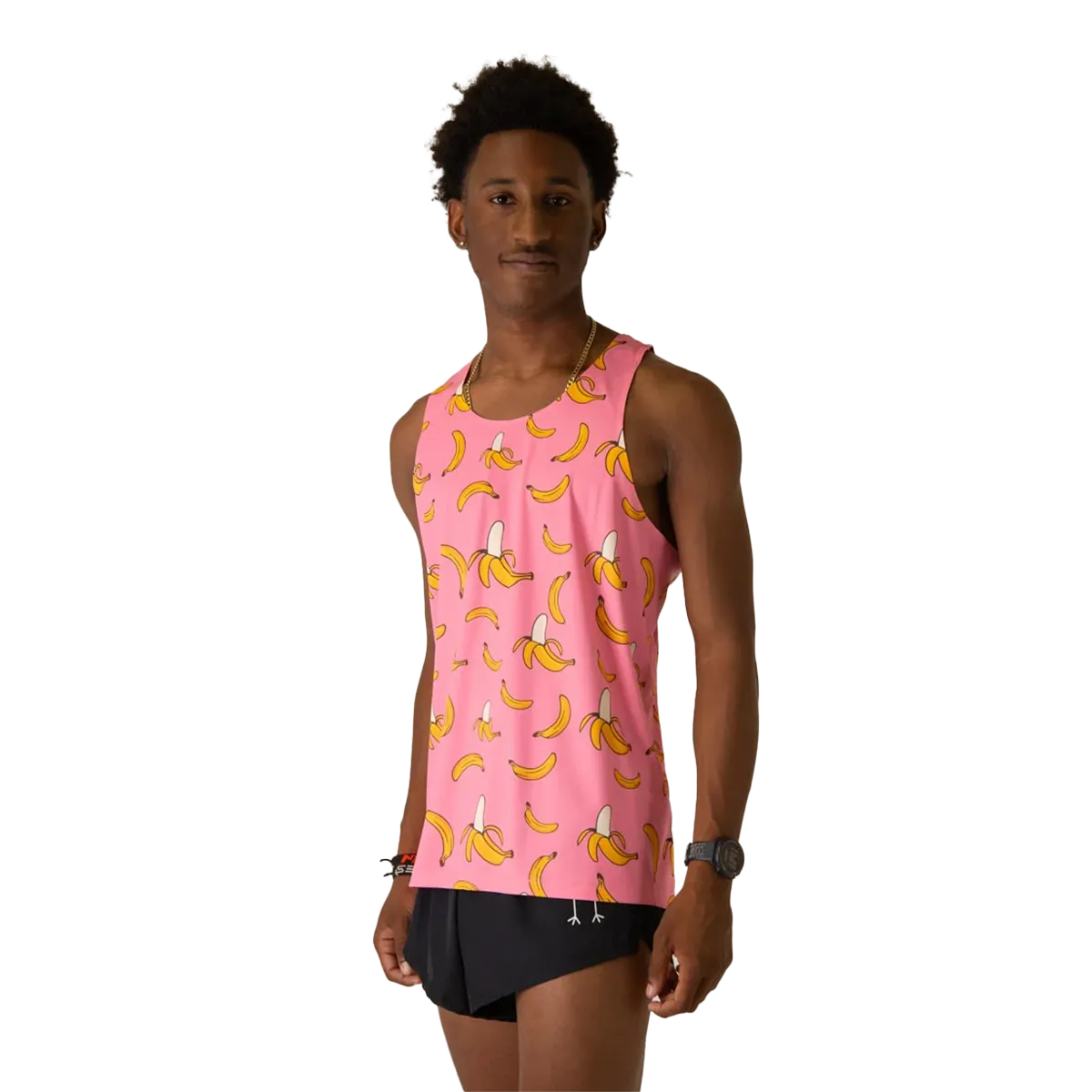 ChicknLegs Preformance Singlet Pink Bananas