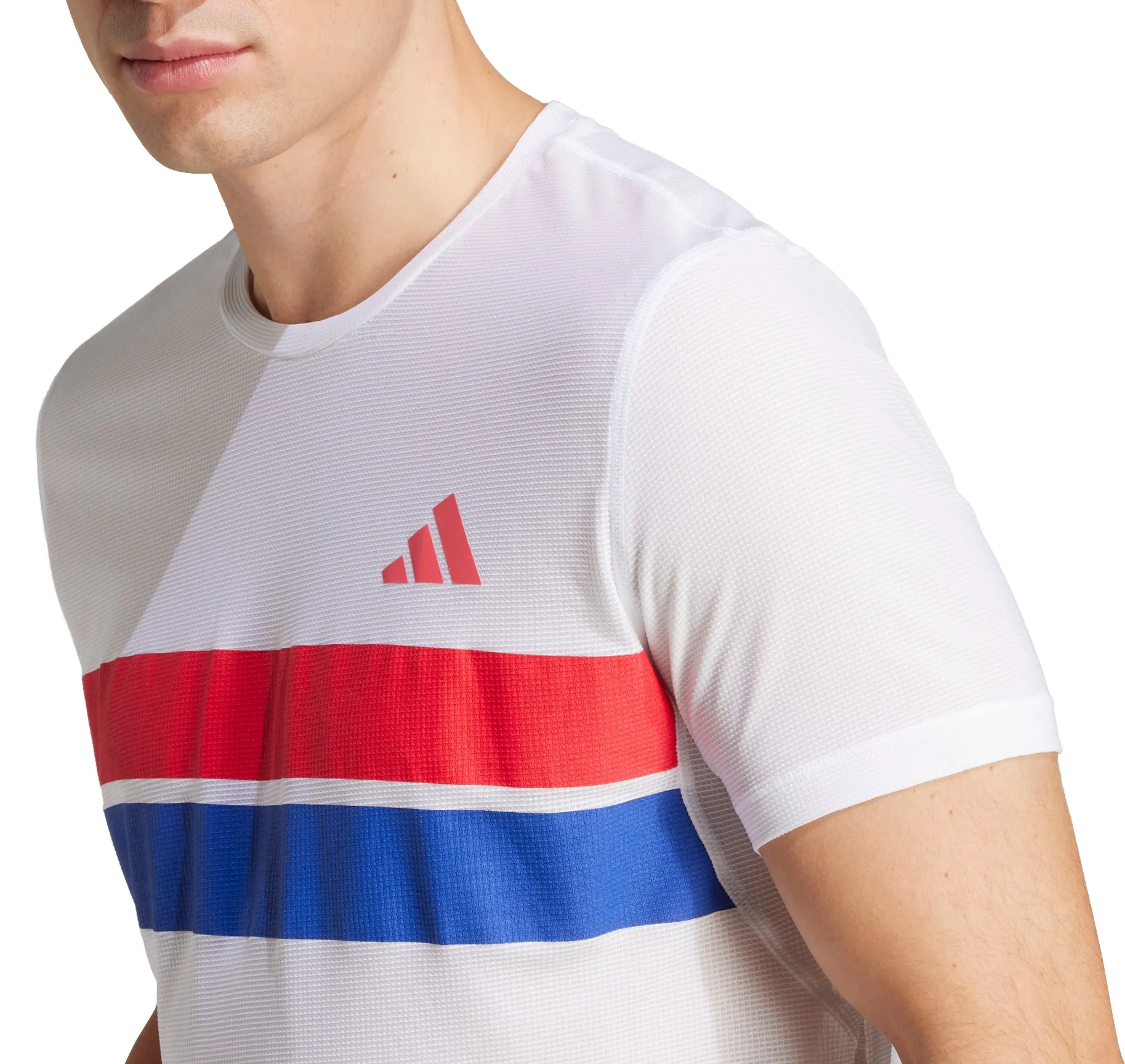 Clothing Adidas  Men adidas Adizero Retro Short Sleeve Mens Running Top - White