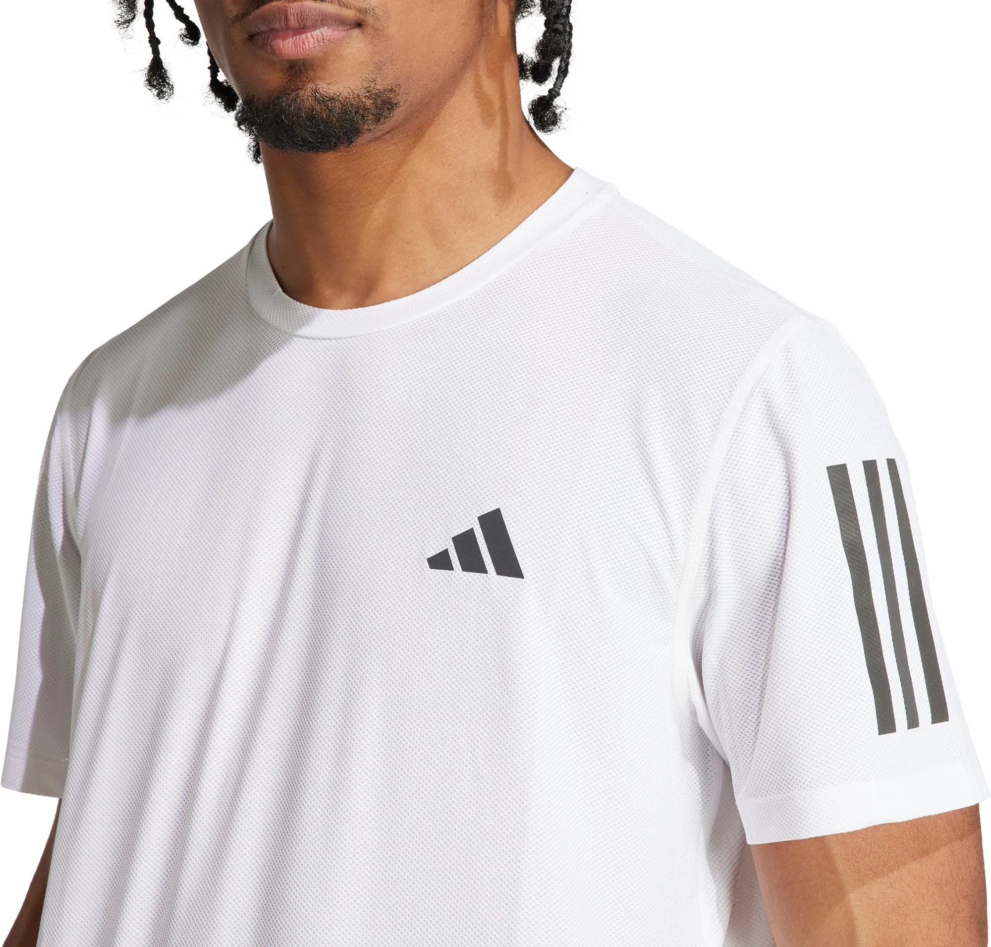 Clothing Adidas  Men adidas Own The Run Short Sleeve Mens Running Top - White
