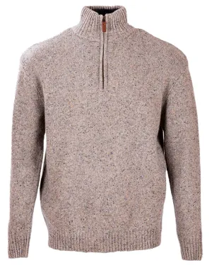 Clothing Aran Woollen Mills Aran Wool Zip Neck Sweater
