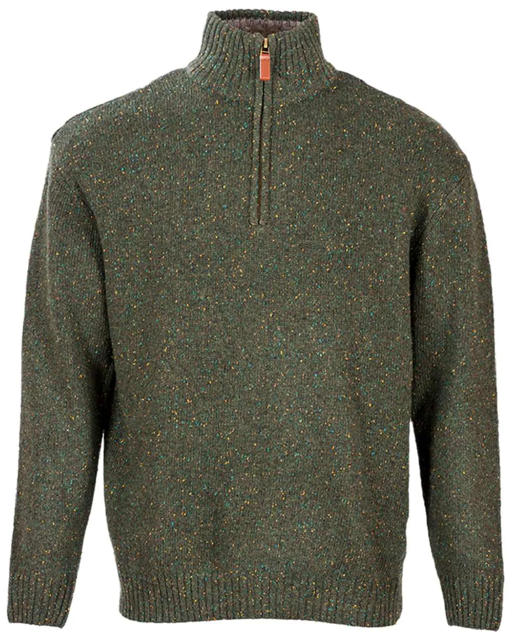 Clothing Aran Woollen Mills Aran Wool Zip Neck Sweater