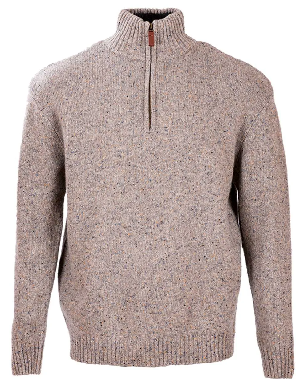 Clothing Aran Woollen Mills Aran Wool Zip Neck Sweater