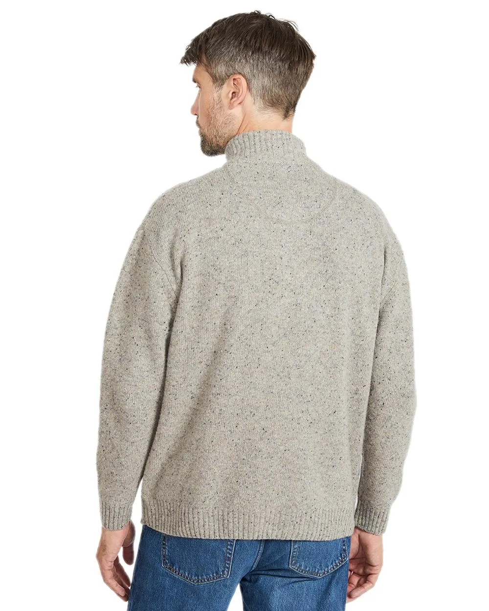 Clothing Aran Woollen Mills Aran Wool Zip Neck Sweater