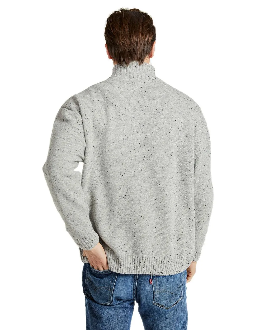 Clothing Aran Woollen Mills Aran Wool Zip Neck Sweater