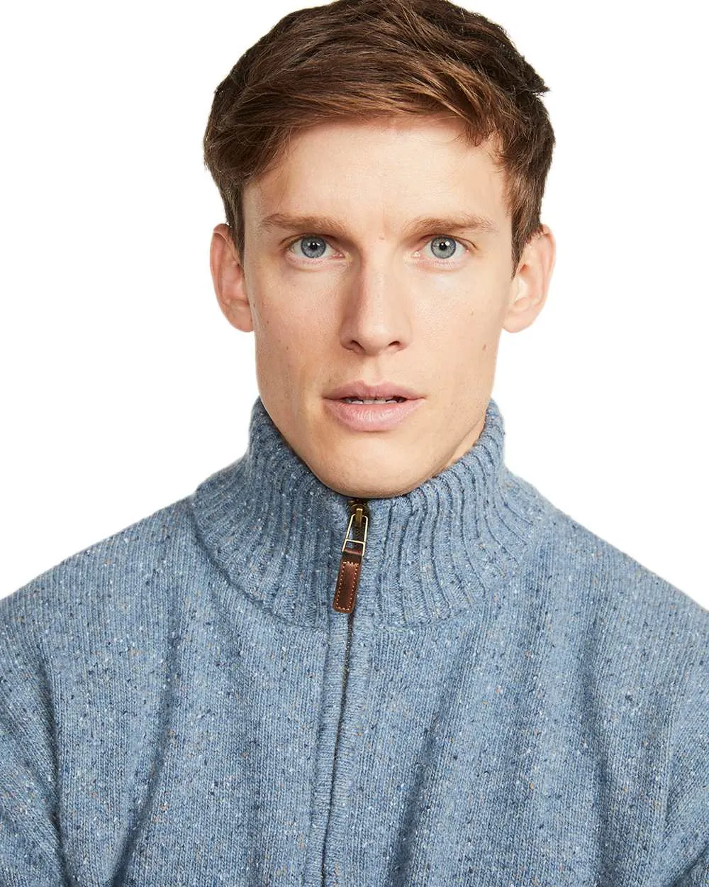 Clothing Aran Woollen Mills Aran Wool Zip Neck Sweater