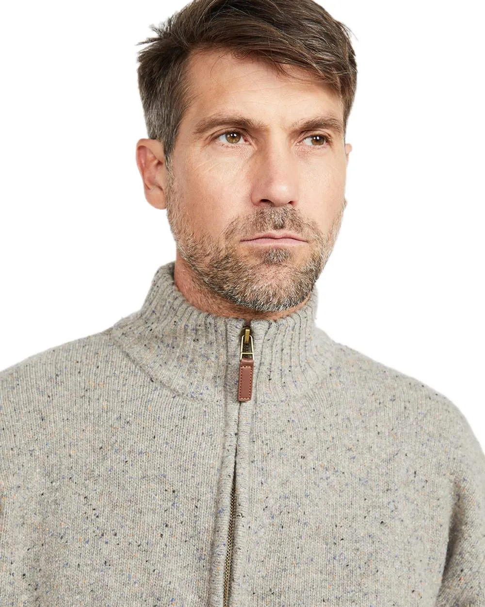 Clothing Aran Woollen Mills Aran Wool Zip Neck Sweater