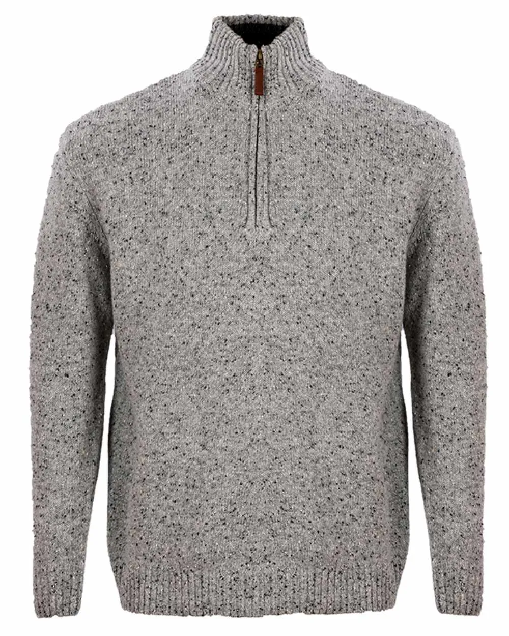 Clothing Aran Woollen Mills Aran Wool Zip Neck Sweater