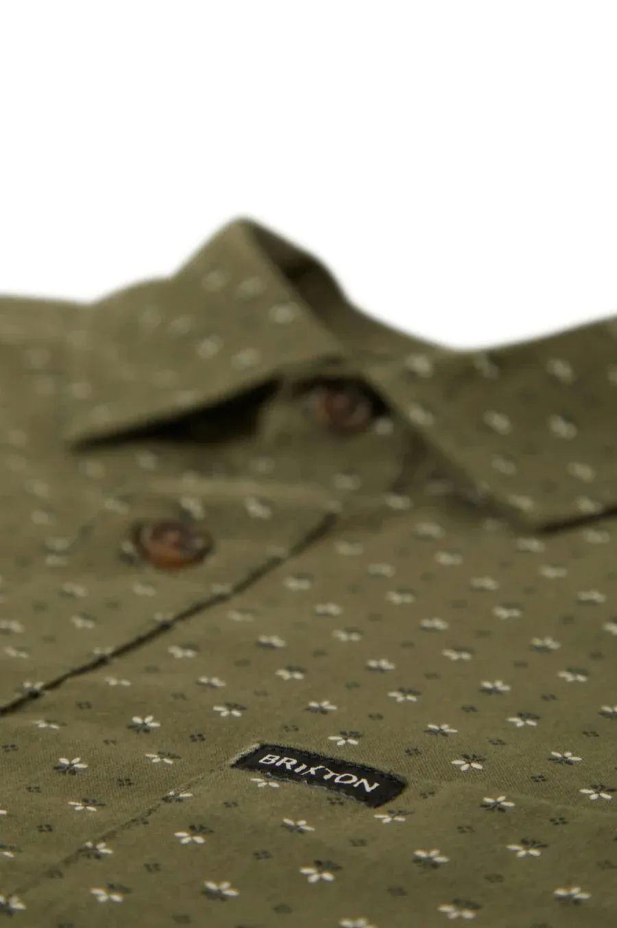 Clothing Brixton Men Charter Print Short Sleeve Woven - Ivy Green/Micro Floral
