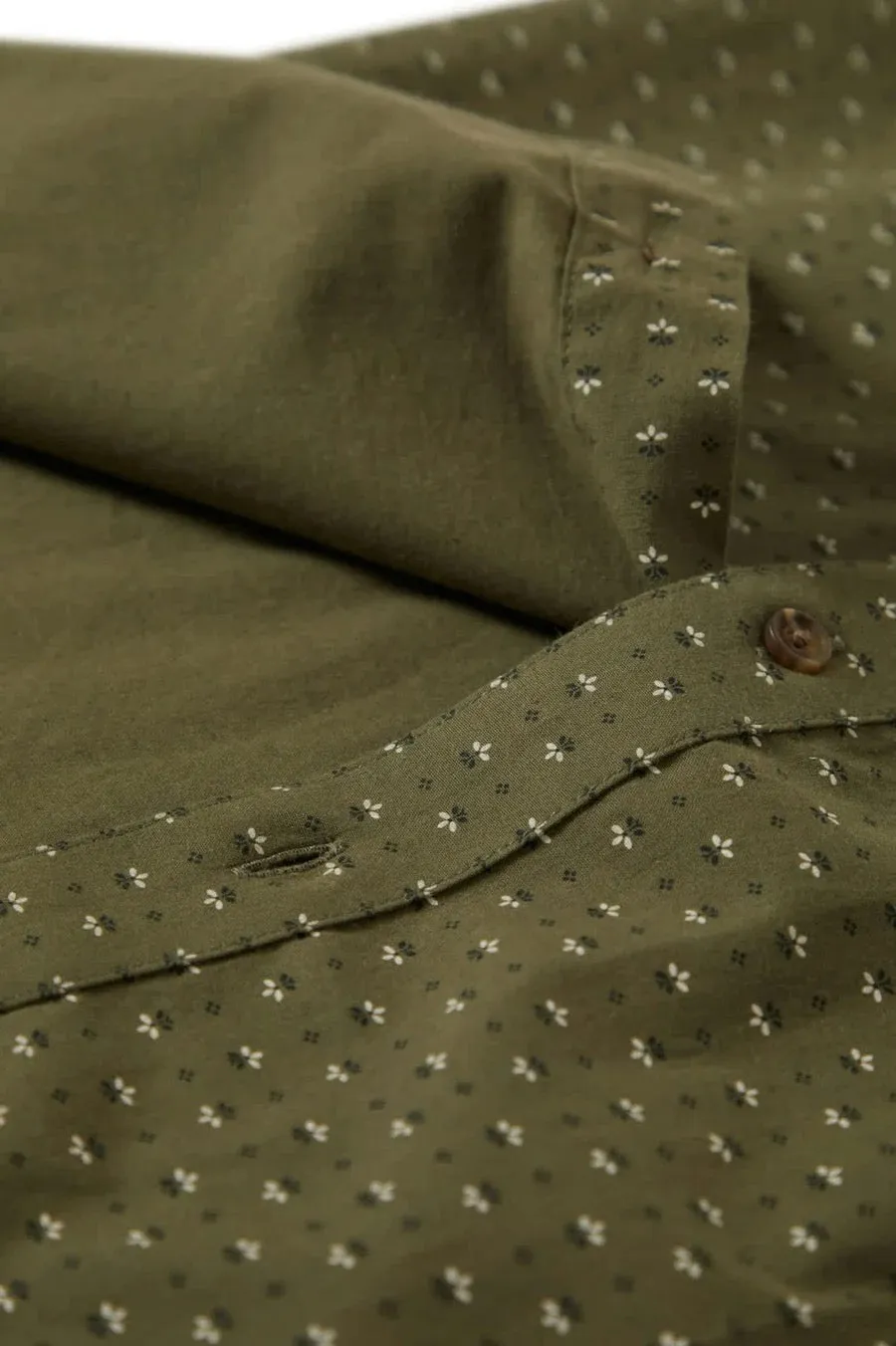 Clothing Brixton Men Charter Print Short Sleeve Woven - Ivy Green/Micro Floral