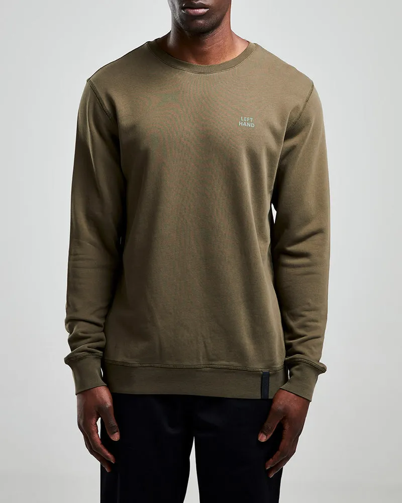 Clothing Left Hand Men Left Hand Crew Sweatshirt Olive
